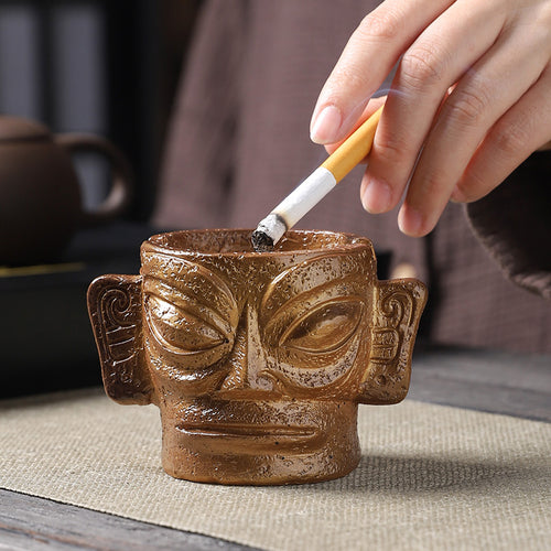 Bar Office Household Mask Ashtray Gift