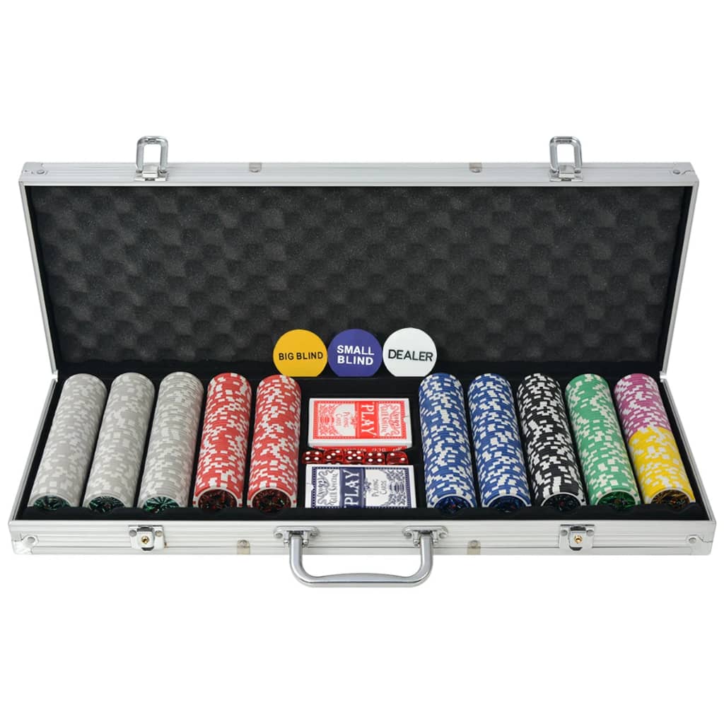Pokerset Met 1000 Laser Chips Aluminium