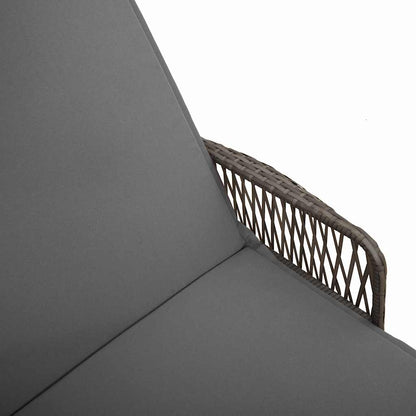 Ligstoel Met Kussen 3 Pcs Poly Rattan