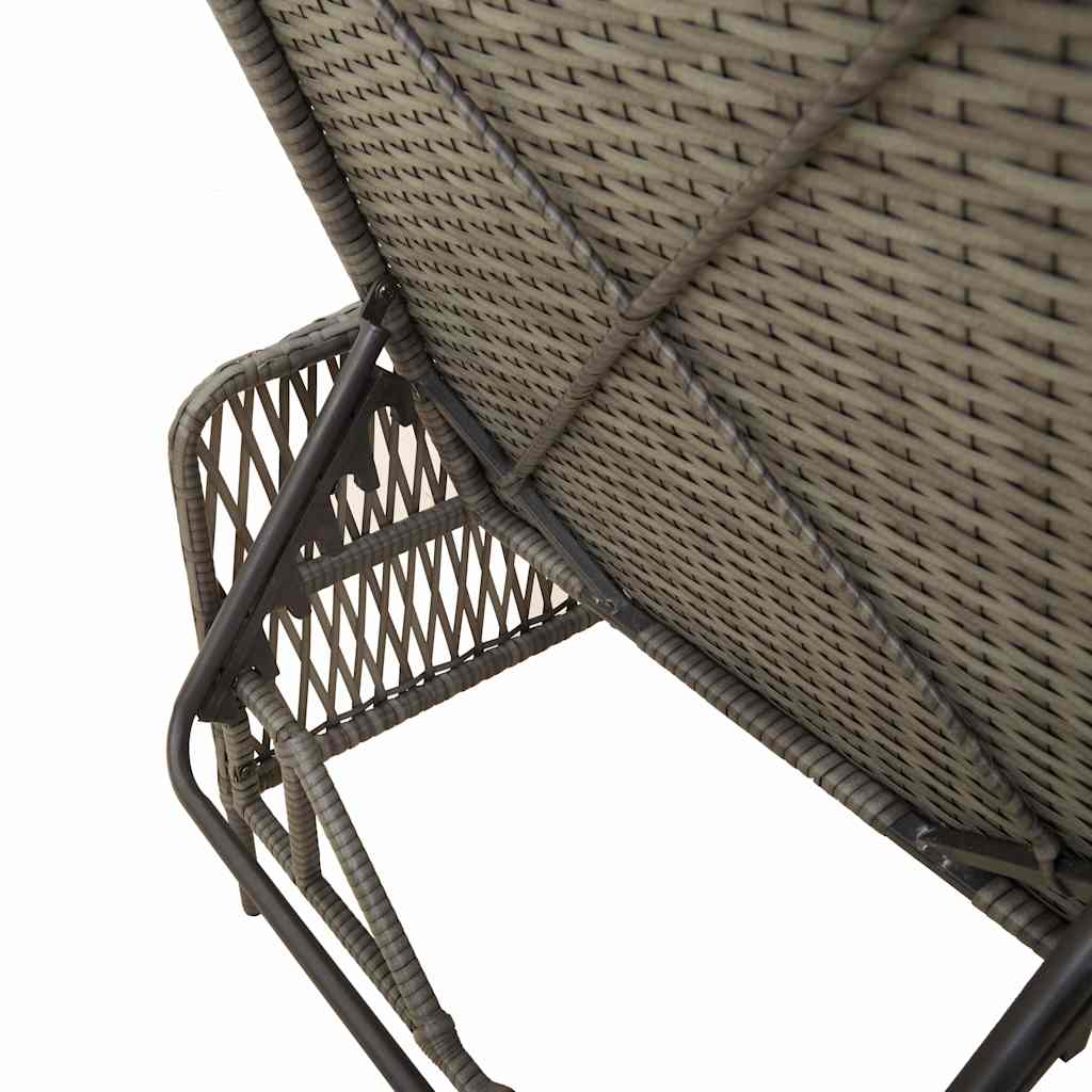 Ligstoel Met Kussen 3 Pcs Poly Rattan