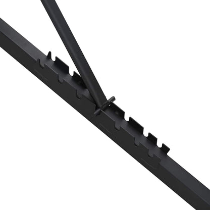 Gewichtbank Zwart 131 X 41 X 110 Cm Gepoedercoat Staal